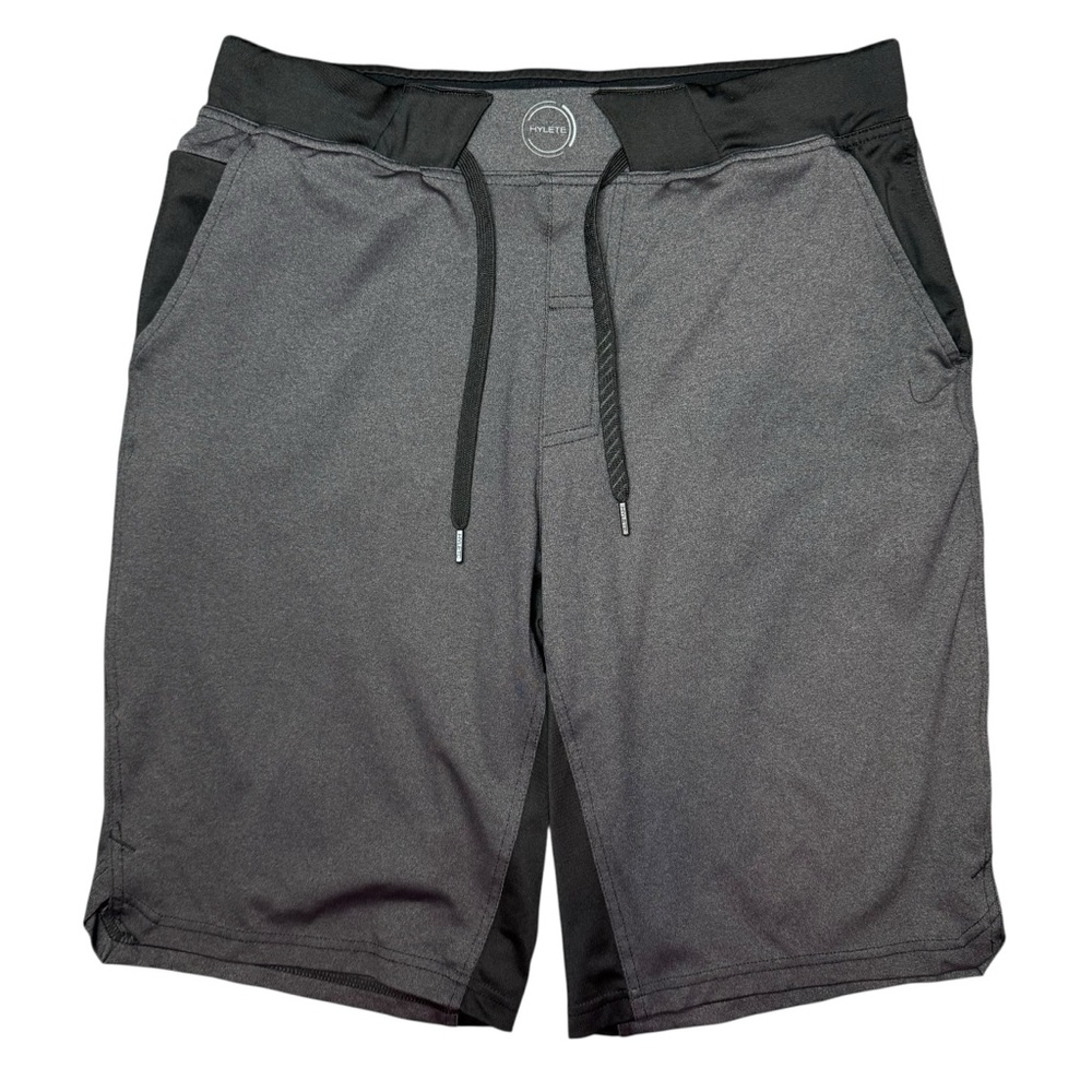 Hylete Fuse workout shorts Heather Black/Black Sz medium